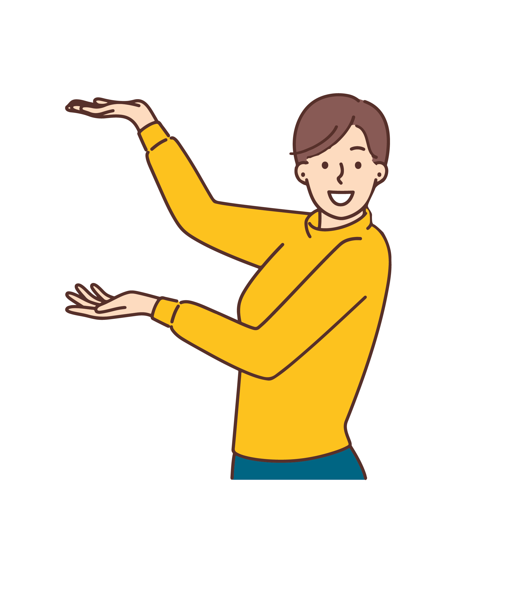 JobJourney Box Titelbild zeigt eine Frau mit dunklen Haaren und einem gelben Pullover als Illustration